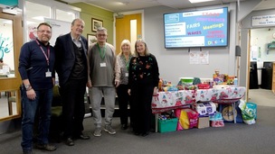 GENEROUS: Volunteers at last week’s donation drive.