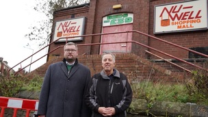 APPROVAL: Couns James Higginbottom and Robert Frost at the site. Picture: Scott Firth.