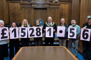 SUPPORT: More than £15,000 was handed over.