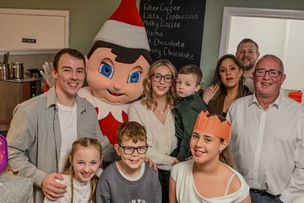 SUPPORT: Robyn Thomson with her family and friends.