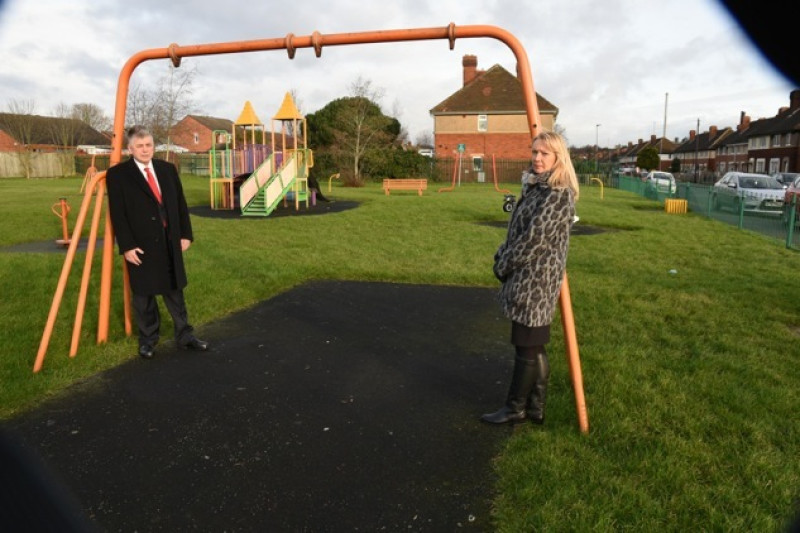 Main image for Heartless thieves steal kids swings
