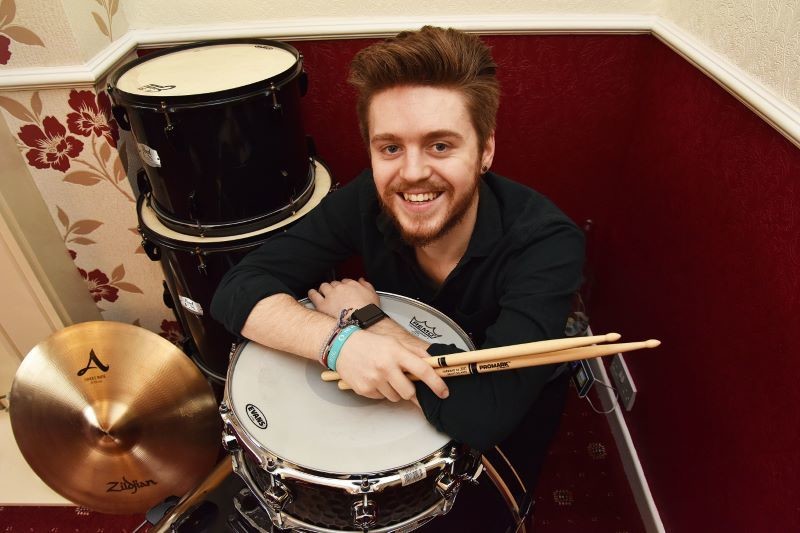 Main image for Adam bangs the drum for Barnsley Jazz Orchestra