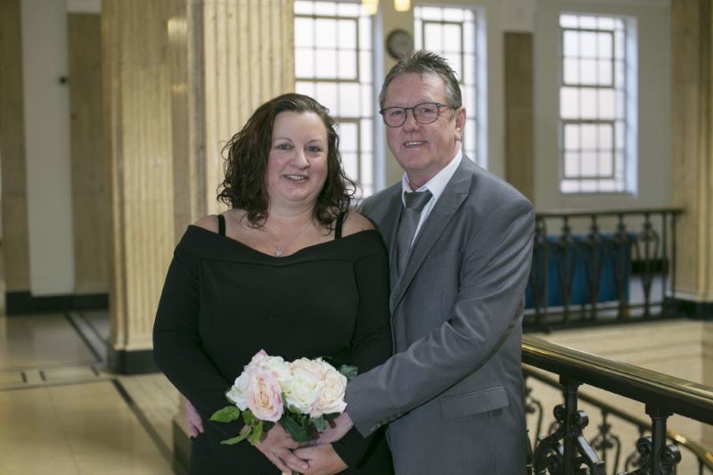 Main image for Alan’s surprise 60th saw him walk up the aisle...