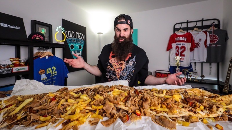 Main image for Giant kebab defeats competitive eater