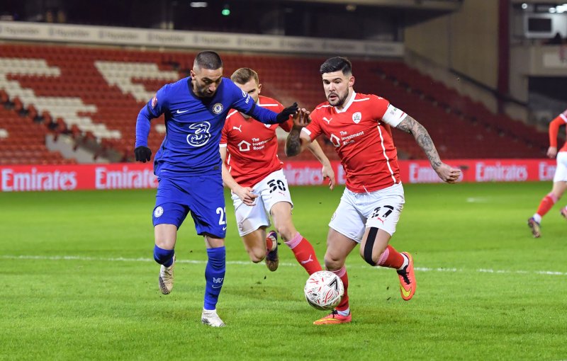 Main image for Fine margins as spirited Barnsley shaded by Chelsea in FA Cup