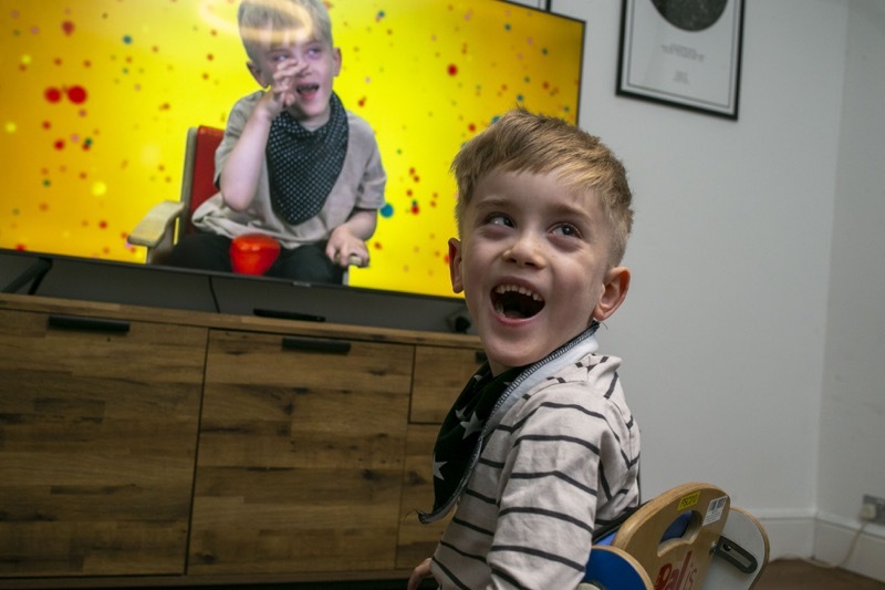 As seen on TV: Louis George as appeared with Mr Tumble on CBeebies. Picture Shaun Colborn PD091826