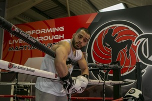 Boxing Blind: Thomas Seres who is registered blind, but that doesn’t stop him getting in the ring. Picture Shaun Colborn PD091842