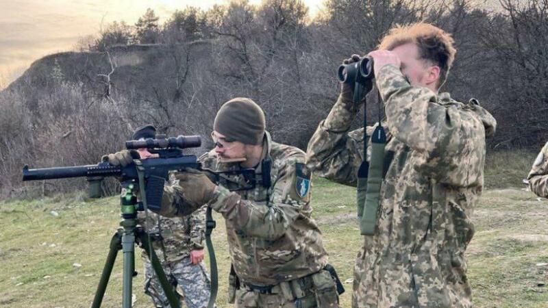 BRAVE: The Little Houghton man has been in Ukraine for almost a year.