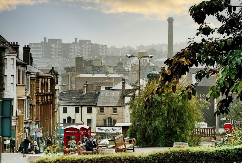 A view down Market Hill in 1978.