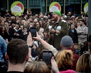 Tom Walker: Brit award winning singer Tom Walker who performed in the Glass Works Square on Saturday.