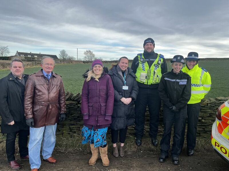 FRUSTRATION: Mrs Cates joined local residents in Cawthorne to address the issues.