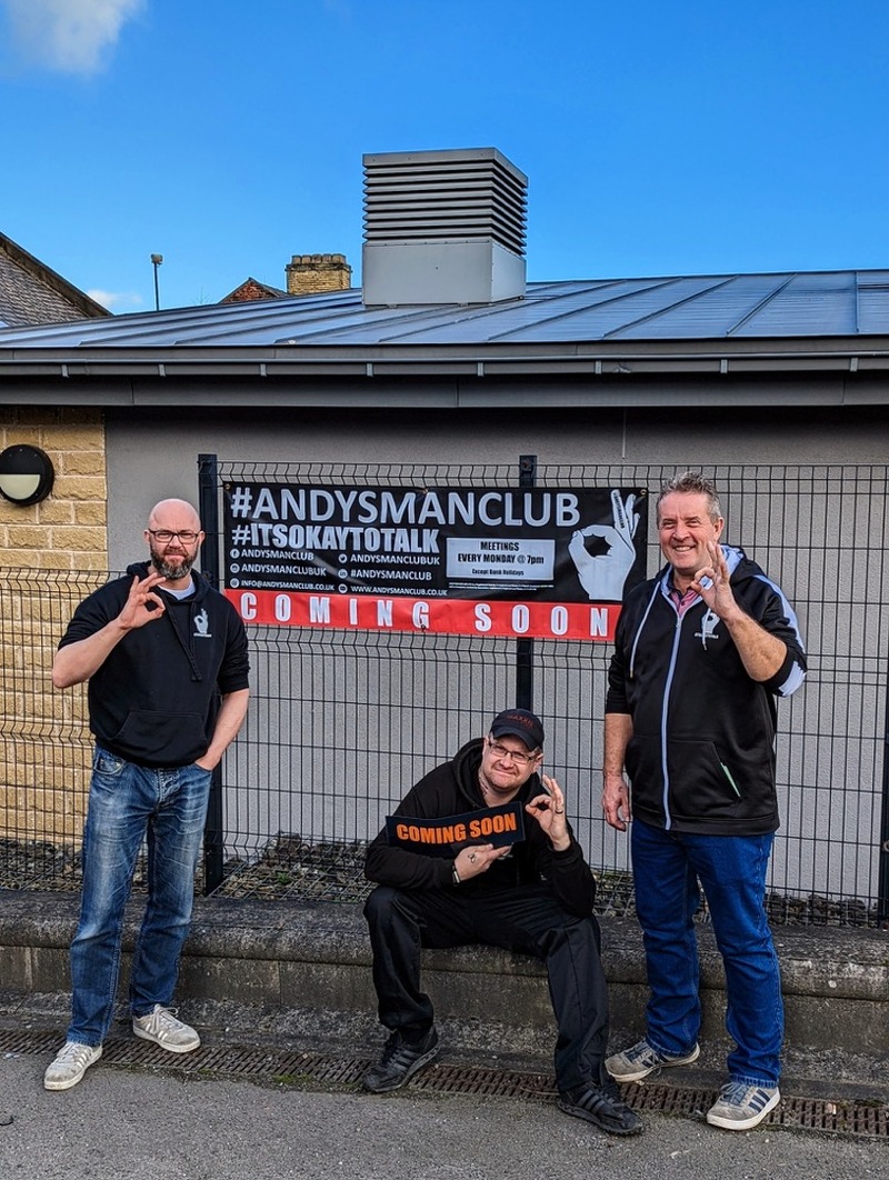 Steve Fox, Colin Jones and Dean Rowe at Wombwell Library where new Andy’s Man Club sessions will be held.
