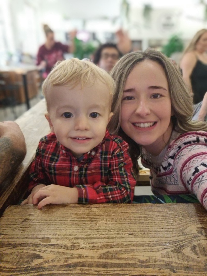 Katherine Jones with Finley Pattison-Linighan