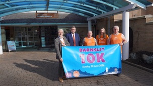 Director of Human Resources and Organisational Development at Barnsley Hospice, Stephen Hall, and Coun James Higginbottom.