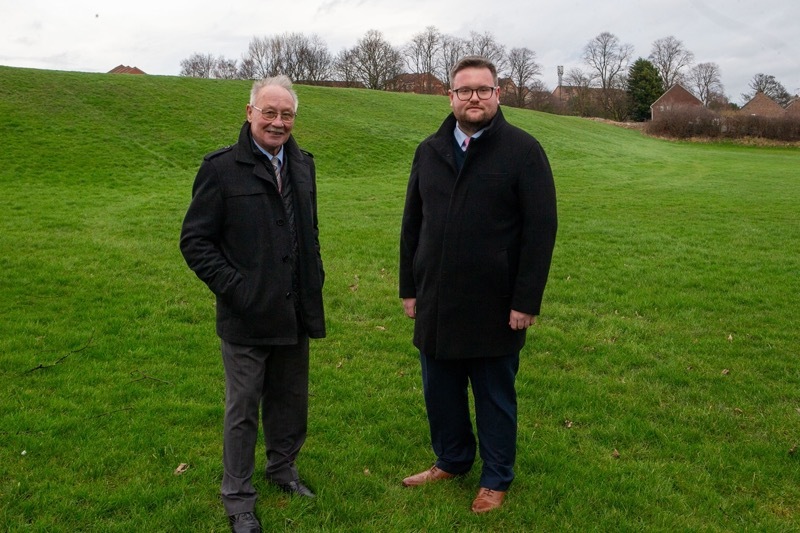 GREEN SPACES: Coun James Higginbottom and Coun Robin Franklin. Picture Shaun Colborn PD092871