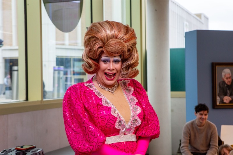 BOOK FEST:Mama Gee who reached the semi finals on Britain’s Got Talent was reading to adults and children. Picture: Shaun Colborn PD092880