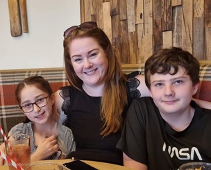 CALLING FOR CHANGE: Shannon and her two children, Nathaniel and Niamha.