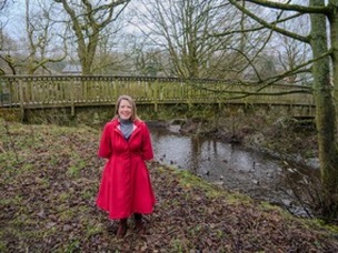 ACTION TAKEN: MP Marie Tidball beside the Don, which was heavily polluted.