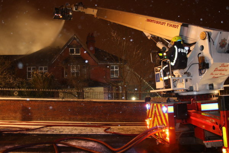 Main image for Crews tackle blaze at derelict building