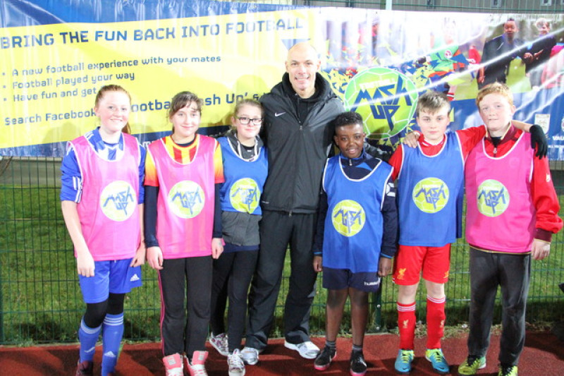 Main image for World Cup ref Howard visits Barnsley Schools