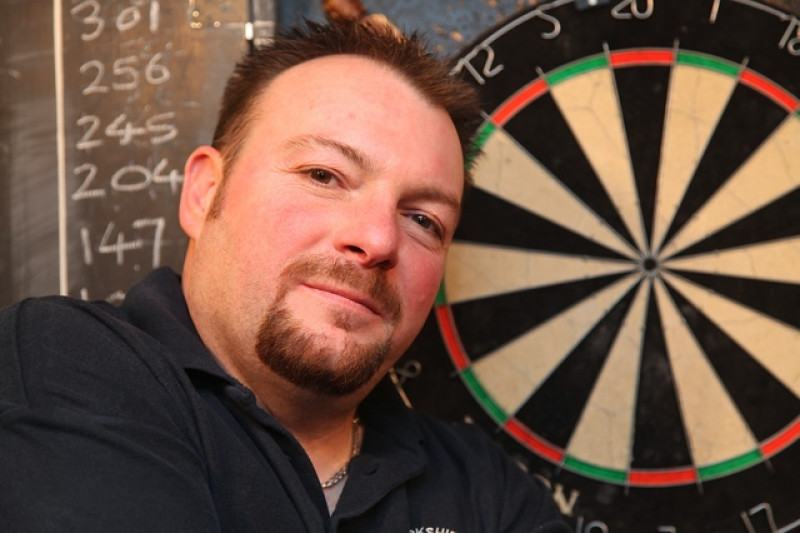 Main image for Darts player aims for bullseye