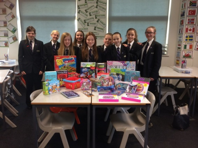 Main image for School kids show spirit in toy appeal
