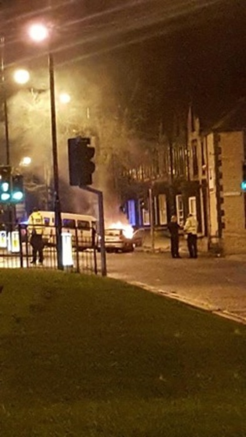 Main image for Lucky escape for party-goers as car smashes through cordon