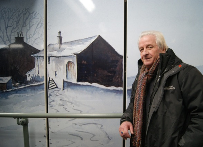 Main image for Artist brightens up rundown railway station
