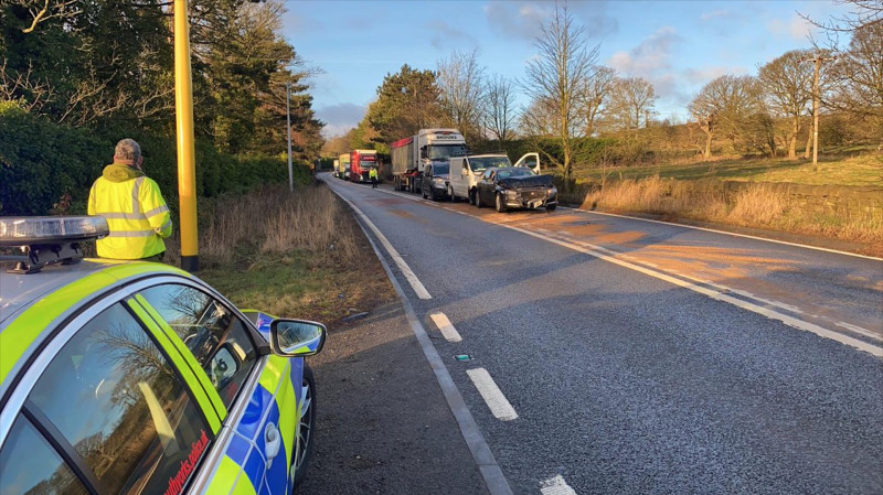 Main image for Road closed due to multiple vehicle collision