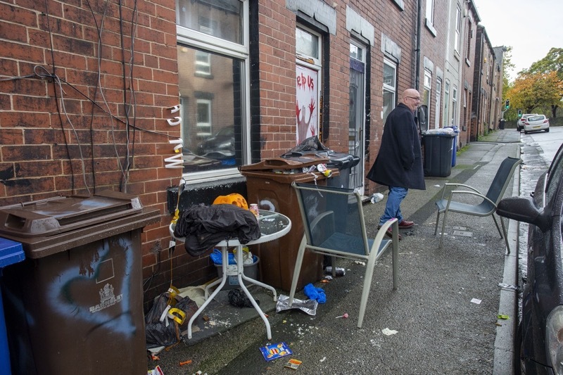 Ghetto: Steve Bullcock on the street where no one cares. Picture Shaun Colborn PD092657