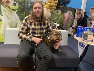 SUCCESS STORY: Otter with hub manager Tom Buckley.