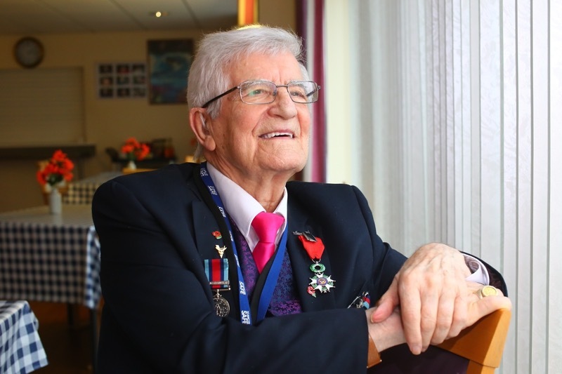 Normandy Vet : Hubert Miller who will be 95 on remembrance day. Pic Shaun Colborn