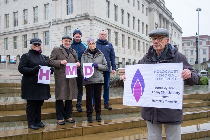 HOLOCAUST REMEMBERED: George Arthur, Peter Fielding, Fran Postlethwaite,Julia Shaw, William Shaw and Coun David Greenhough