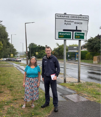 REFORMS: Barnsley North MP Dan Jarvis with campaigner Teresa Wilcockson.
