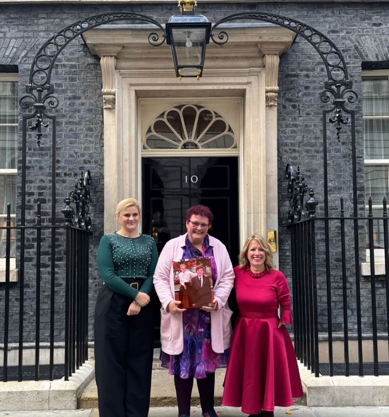 INSPIRATIONAL: Claire and Marie with Minister for Victims Alex Davies-Jones.