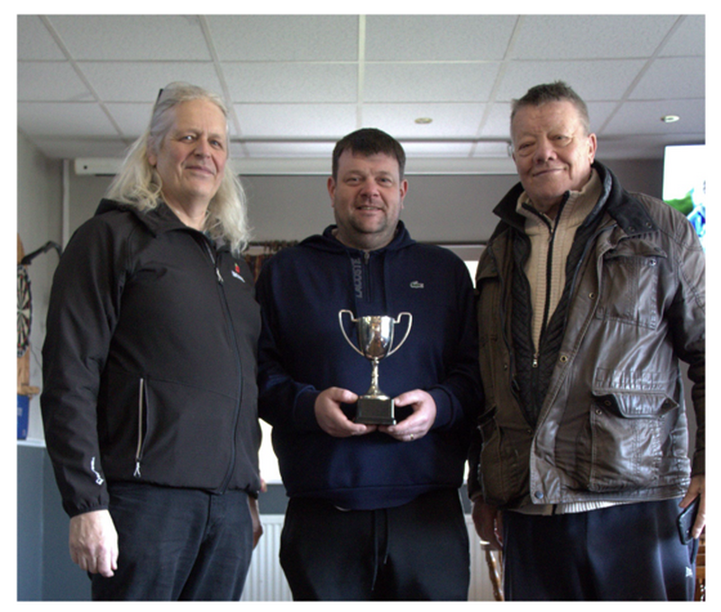 Boz Davison, Dean Warden (below) and Eric Richardson (organiser, winner and Chair of Dodworth Miners Welfare). Pictures: Ray Morris.