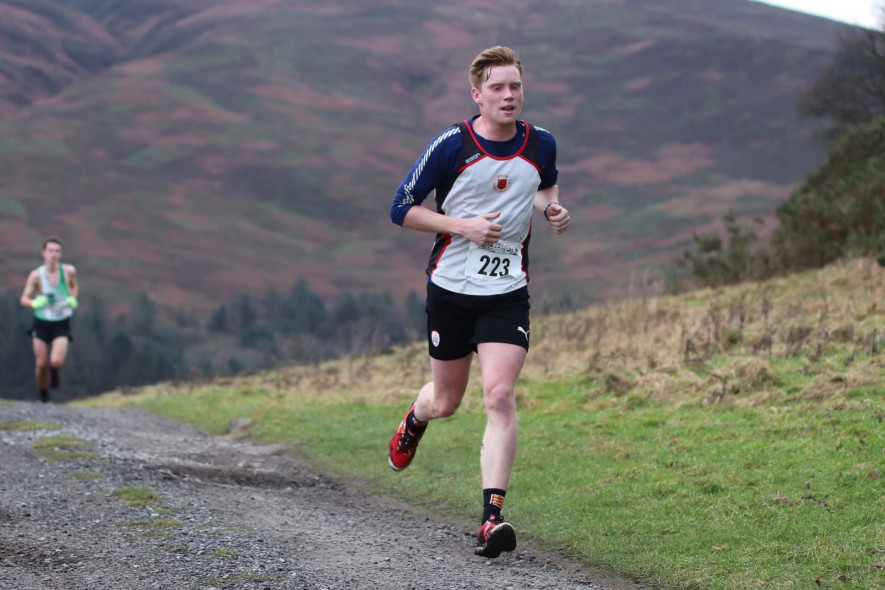First back: Penistone Footpath Runner George Parr at the Wormstones Fell Race.