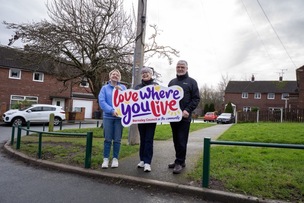 LOVE WHERE YOU LIVE: Old Town ward’s Couns Phil Lofts and Jo Newing with project manager Maddison Brown.