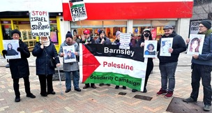 PROTEST: Supporters in Barnsley are calling for her release.