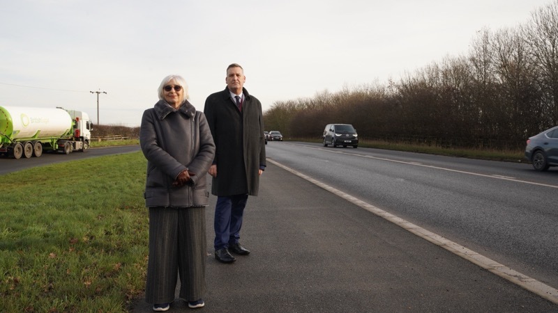 SPEED REDUCTION: Couns Pauline Markham and Kevin Osborne.