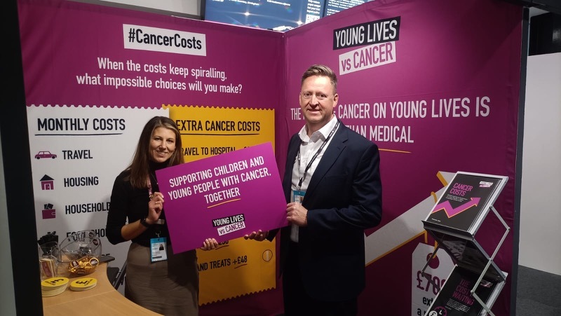 CHARITY EVENT: Paul Dolan with Young Lives vs Cancer’s Helen Gravestock.