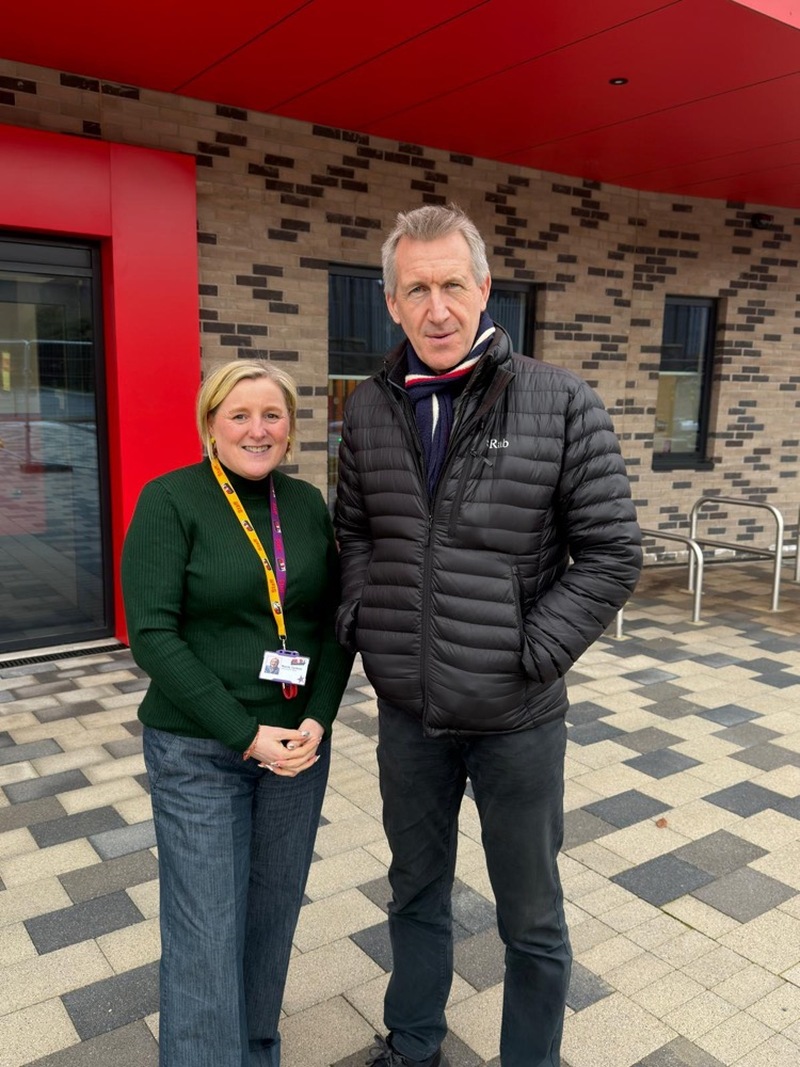 GRAND OPENING: Barnsley North MP Dan Jarvis with Mandy Carlson.