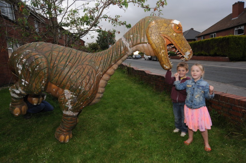 Main image for Prehistoric visitor arrives in 'town that time forgot'