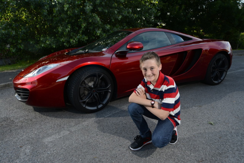 Main image for Student arrives in style for prom