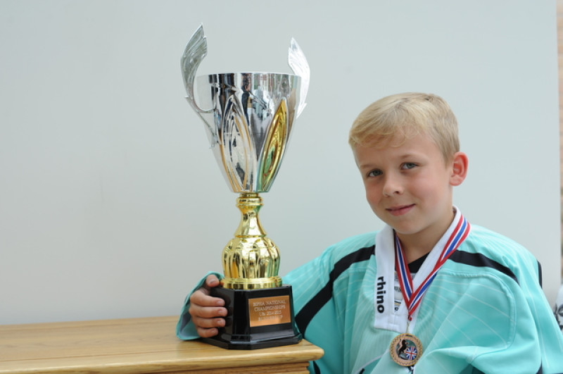 Main image for Eddie competes in national roller championships