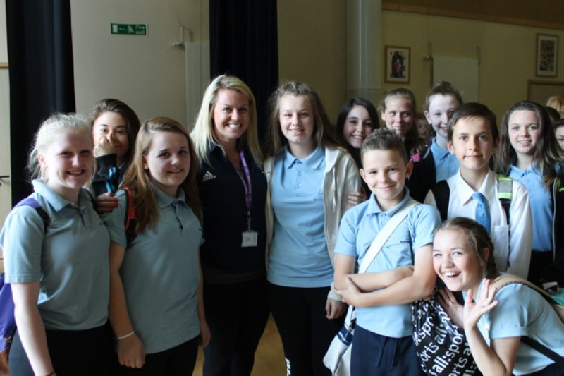 Main image for Olympic skier visits Barnsley Academy