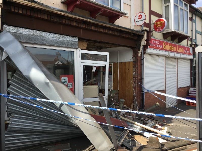 Main image for Post Office still closed after JCB ram raid