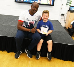 Team GB sprinter stops off at school Image