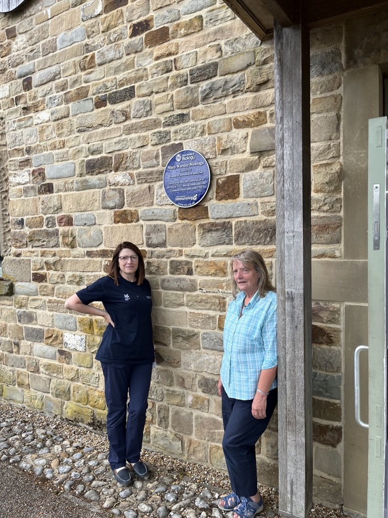 UNVEIL: Elaine Smith and Sally-Ann Burley from Wentworth Castle Gardens.