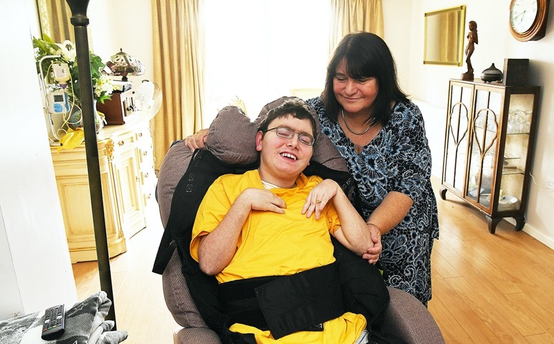 SON AND MUM: Joe McCabe  and Jacqueline McCabe.  Picture: Wes Hobson.  PD092313.